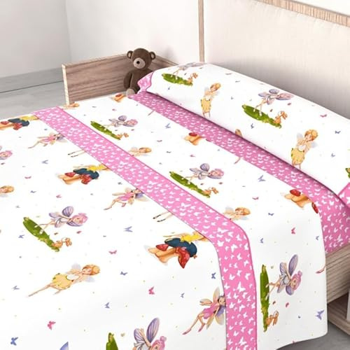 Kimbatex Textil Hogar Tienda Juego de Sábanas Infantiles Roomers Bed Linen. Surtido De Modelos y Tamaños. 50% algodón 50% poliéster. Calidad 30/30 144/Hilos. (Fantasia, Cama 90cm)