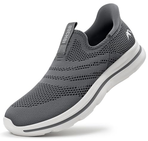 ODCKOI Baskets Slip-on Homme Respirantes - Légères et Confortables pour Ville, Randonnée, Course à Pied - Chaussures de Sport sans Lacets en Mesh Minimalistes-Xin