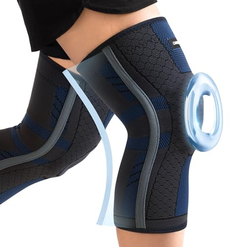 Rodillera Rotuliana con Estabilizadores Laterales y Almohadilla de Rótula | Rodilleras Menisco y Ligamento de Compresion, Rodillera Ortopedica, Knee Support, para Gym, Running, deportivas, Unisex