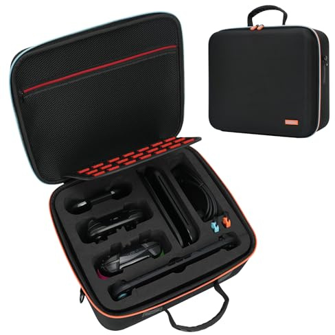Diocall All in One Carrying Case Compatible with Nintendo Switch 2, Dock, 2 Pro Controllers, Joy-Con Grip, Power Adapter, 28 Games and Accessories