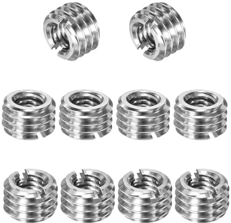M METERXITY 10-Pack Thread Adapters Sleeve Reducing Nut, M10x1.5 Male to M6x1 Female 6mm H Thread Repair Insert Stainless Steel Nut Screw Reducer, Screw Sleeve Conversion