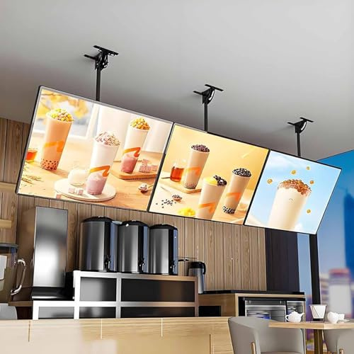 LSBHPPD Tabellone Luminoso LED per Ristoranti,Scatola Luminoso Retroilluminato,Cartellone Espositivo Alimenti Illuminato con Telaio in Lega Alluminio,Cartellone Pubblicitario Parete 3pc-60 * 100