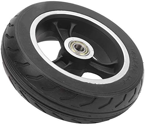 FAUOSWUK 6 Inch Solid Wheel, Non Inflatable Explosion Proof Durable Rubber Tire for Electric Scooter Children Trolley with Lightweight Portable Design
