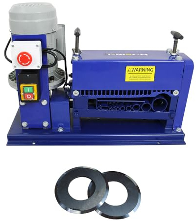 Wire Stripper Electric Automatic 1.5–38mm Stripping Cable Powered Portable Scrap Strip Copper Recycling Machine 380W 30M/min with Blades Bundle