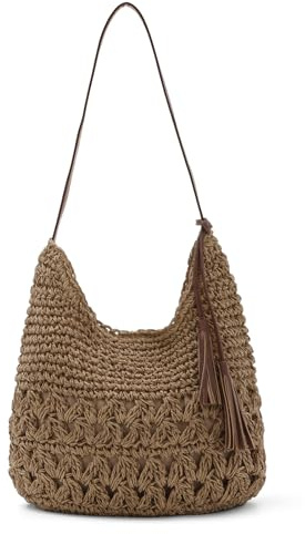 Freiesoldaten Mujer Tejido de Paja Bolso Bandolera Playa de Verano Bolso Tote Hecho a Mano Ganchillo Bolso Hobo Para Vacaciones y Días Festivos