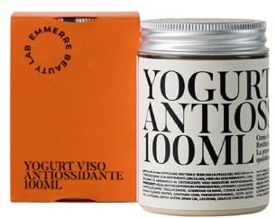 MR Beautylab - Yaourt visage antioxydant 100 ml - Crème visage pour peaux délicates et sensibles, vit. C, hydrolat de fleur d’oranger, argile rouge, niacinamide, acide hyaluronique