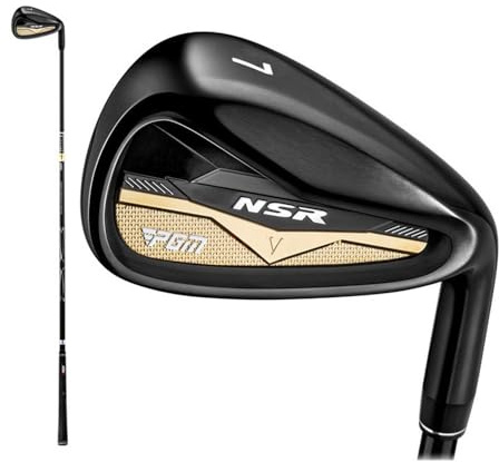 Mazze da golf da uomo 7# Ferro singolo in acciaio inossidabile ad alta capacità Disallineamento basso centro di gravità mano destra Golf Coach ferro (# 7, S Carbon Rod)