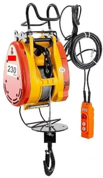 Cavo Verricello 230 Kg Paranco Elettrico 1300 W Cavo Verricello-Verricello 30 M for Officina Garage Sollevamento Carichi Pesanti