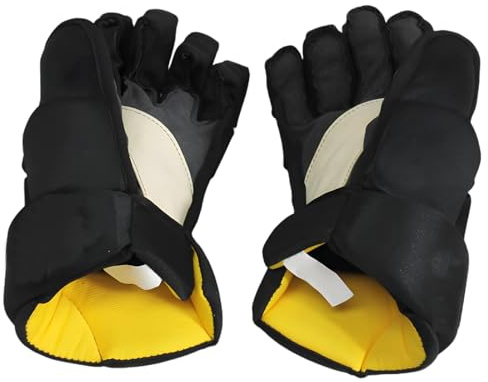 Tressify ishockeyhandskar unga 8 tum/20,32 cm, skyddande hockeyhandskar med vadderad hand rygg, flexibel passform, andningsbar komfort, för inomhus ishockey