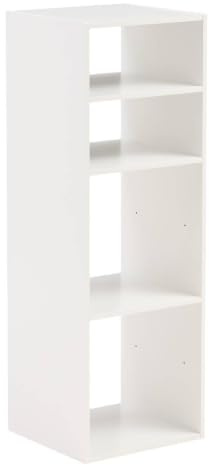 Five Regal mit 2 großen und 2 kleinen Fächern – L 34,4 x T 32 x H 100,5 cm – Holz – Weiß