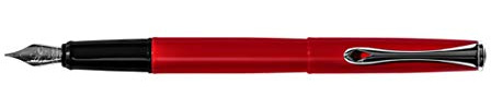 DIPLOMAT D40601028 Esteem Red Lacquer Füllfederhalter mit breiter Spitze Alle Metallgehäuse rot