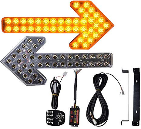 JHKJ LED-Fahrzeugpfeil-Kontrollleuchte Signalleuchte -Fahrzeug-Kontrollleuchte Induktionslicht Wrecker-Kontrollleuchte,12v