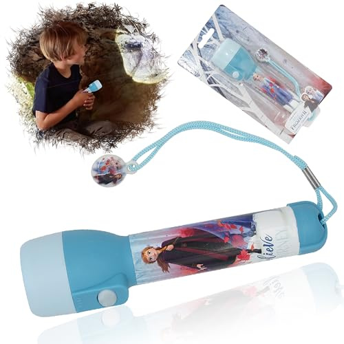 HOVUK Lampe torche LED La Reine des Neiges pour enfants de 16 cm, lumière de voyage d'été, veilleuse super lumineuse, jouet sûr pour filles à partir de 3 ans, idéal pour Noël, anniversaire et cadeaux