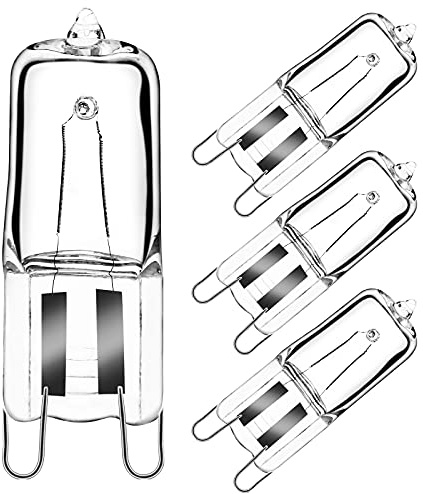 GMY G9 Halogen Bulbs 33W 230V G9 Capsule Light Bulbs, 2700K Warm White Dimmable 300 Degree Halogen Lamps 4 Pack