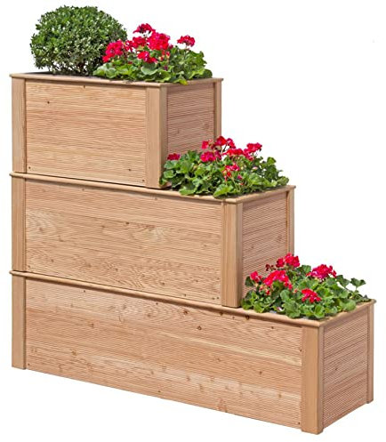 Gartenpirat Pflanzkastensystem Astrantia Lärche Natur massiv, Außenmaße:101 x 38 x 39 cm
