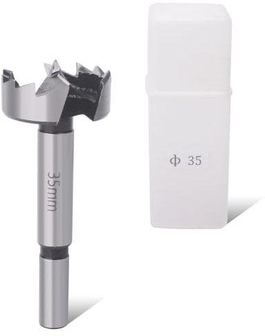 Mèche Forstner 35mm Foret à Ailettes Plates,Foret à Bois Multi-Dents en Alliage de Qualité Supérieure avec Queue Ronde Pour Perçage Dans le Bois,Plastique,Contreplaqué