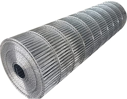 Generic - Schweißgitter Zaun 1,5x10cm Großes Loch Volierendraht Drahtgitter-Rolle Verzinkt Gartennetz Aus Stahl Hardware-Tuch Für Tier Hühnerstall Kaninchen (Color : Silver, Size : 0.6x8m)