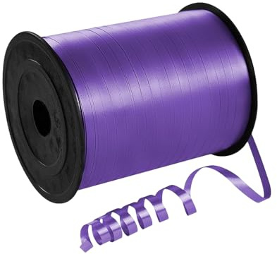 450m Geschenkband Violett 5mm Breit,Kräuselband Geschenkbänder Schleifenband Glitzer Ballonband Ringelband,Dekoband Weihnachten Neujahr Hochzeit Geburtstag Geschenkverpackung Ballonverschlüsse+BH57