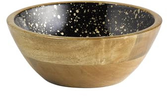 APS 1050 - Ciotola in legno di mango, rivestimento in resina epossidica interno, Ø 20 cm, 0,8 litri, ciotola per frutta, insalatiera, ciotola