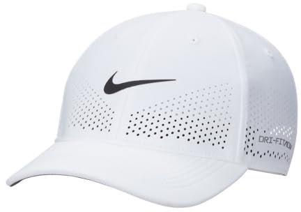 Nike Dri-Fit ADV Club Strukturierte Swoosh-Cap, White/Black, FB5636-100, S/M