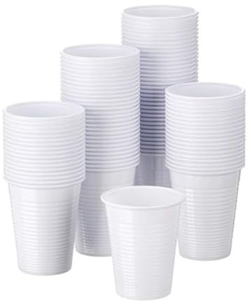 ISAP Bicchieri Plastica Usa e Getta Bianchi (160 ml) Bicchieri Monouso per Acqua e Bibite Varie, Made in Italy Idonei al Contatto Alimentare, Ideali per Feste, Risparmio Quantità (1000 Bicchieri)