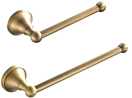 Generisch handtuchständer Badezimmer-Zubehör-Set im Vintage-Stil 2-teilig Handtuchhalter und Toilettenpapierhalter Wandhalterung in antik gebürstetem Finish