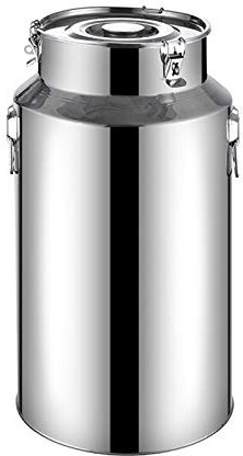 CWCQGH Lata de Leche de Acero Inoxidable, barriles de Transporte de Leche, Cubo de Vino, Jarra, Botella, Cubo, Recipiente hermético para Almacenamiento de té con Tapa sellada de,100L
