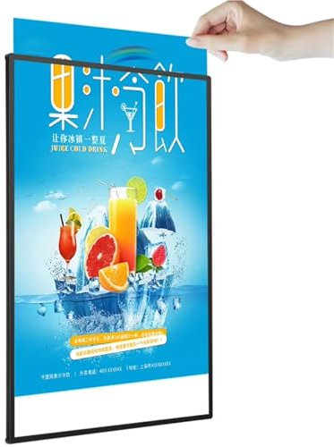 Slim Frame LED Leuchtkasten, ultradünner Wand-Werdrahmen, beleuchtete Menütafel für Restaurants, Geschäfte und Cafés - LED-Display-Rahmen für den Innenbereich