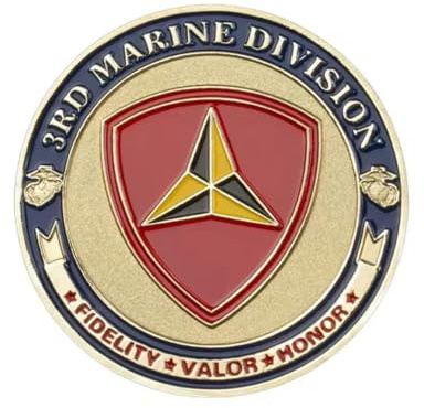 MINHBDER Monedas Conmemorativas De La 3.ª División De Marines De EE. UU., Moneda De Recuerdo Chapada En Oro, Colección De Monedas Fidelity Valor Honor Challenge, Regalos