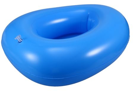 Padella Sanitaria Gonfiabile Blu in Pvc con Inflatore | Pazienti Allettati, Uso in Ospedali e Case, Superficie Liscia e Lavabile, Adatta a Immobilità Colore Casuale