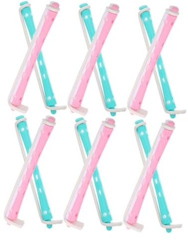 Baluue 24 Stück Teiliges Dauerwellen stäbe aus Flexiblem Pp material Schonend für Haare Vielseitige Lockenwickler für Kurze und Lange Haare für Home Styling und Professionelle