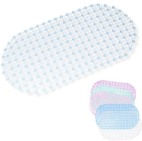 PARENCE - Tapis de Bain Antidérapant 60x33 cm – Tapis de Douche Sécurisant en Silicone Souple – Adhérence Forte, Confort et Drainage Efficace – Couleur Aléatoire