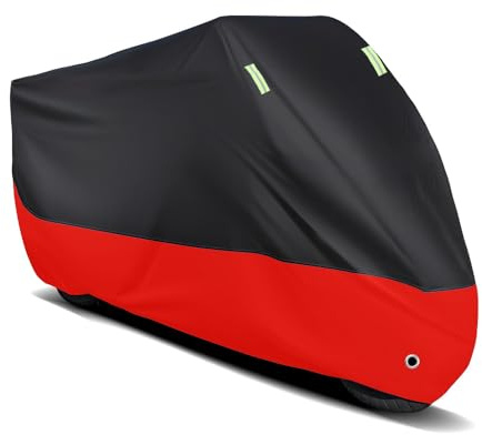 WeiYH Funda de Moto para Yamaha Tenere 700 Tenere 700, Funda de Tejido Oxford con Orificios para Cerradura, Impermeable Transpirable UV Protección,Red