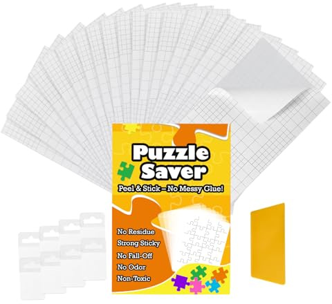 Tiasott 18 pellicole protettive per puzzle + 8 supporti, per 3 puzzle da 1000 pezzi, senza residui, trasformano puzzle in decorazioni da parete. Regalo creativo.