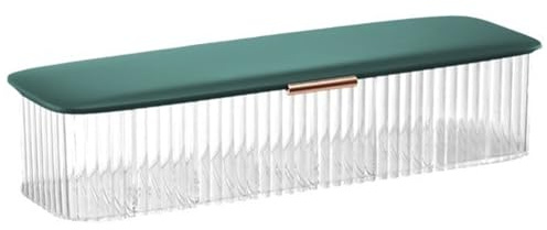 CAKEEYUM Small Parts Organizer, 8-Compartment Clear Plastic Box with Lid, Minimalist Dustproof Daily Contact Lens Organizer for Daily Lens, Cable, Cosmetic, Beads, Green Small Parts, Clear Plast