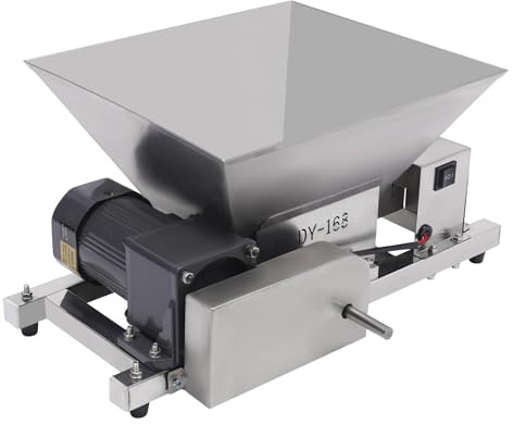 Elektrische Obstmühle 4L Obsthäcksler Fruchtbrecher Maischemühle 60W Fruchtmühle, Reiner Kupfermotor, für Mahlen von Obst Brot und braunem Zucker 52×30×38cm