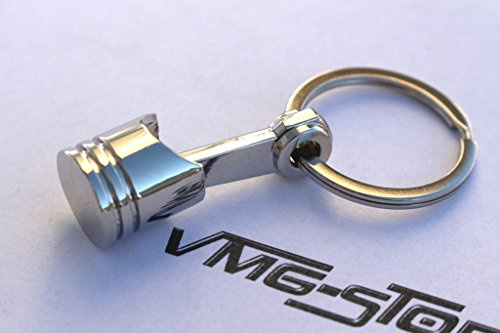 VmG-Store Moteur Chrome porte-clés 3D Chrome de Moteur de pistons vmg Clé Store Tuning voiture jante