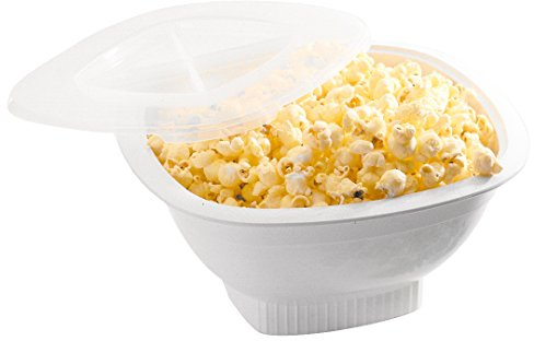 Nordic Ware Microwave 12 Cup Popcorn Popper, Popcorn Maker, Microwave Popcorn Maker Made in the USA, Colour: White
