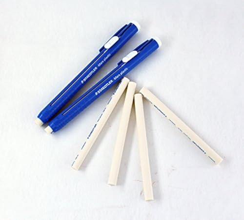 Staedtler Mars Plastic 528 - Propelling Graphit Stick Radiergummi Set (2 Stück + 4 Nachfüllungen) - massiv, längenverstellbar, Deutsche Marke