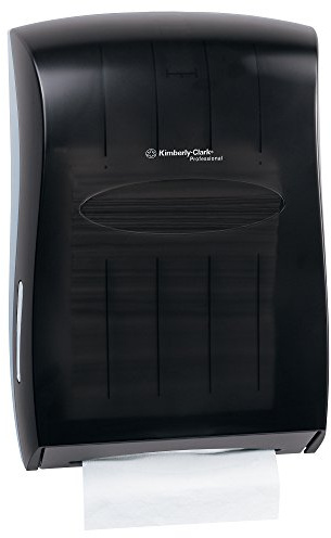 Kimberly Clark Professional Universal Folded Paper Towel Dispenser (09905), for Kleenex and Scott Brand Multifold and C-fold, 13.3” x, 5.9” x 18.9”, Smoke (Black)