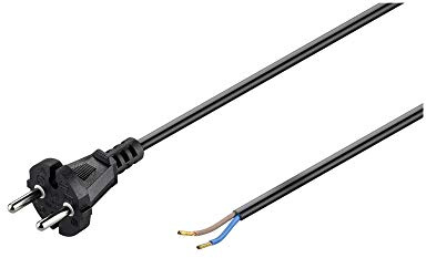 Goobay 58914 Cordon-Connecteur Universel pour Aspirateur, 10 m Longueur, Noir