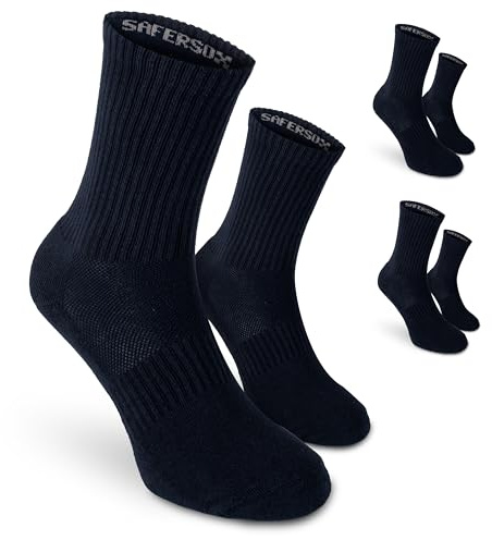 Safersox tennisstrumpor, 3 Par, Marinblå, 39-42