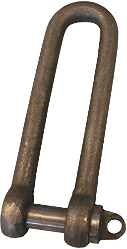 LiftinGear 2 ton Long Body D Piling Shackle Zinc Plate Finnish Fully Certified