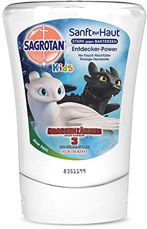 Sagrotan No-Touch Kids Nachfüller Entdeckerpower Aloe Vera – Für den automatischen Seifenspender – 1 x 250 ml Handseife für Kinder