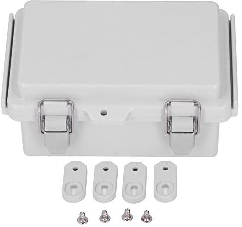Junction Box,ABS Plastic Dustproof Waterproof IP67 Universal Electrical Boxes,Electrical Connection Case for Outdoor,DIY Electrical Project Enclosure,with Stainless Steel Latches,100x150x70mm