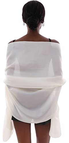 PIOYMEYA Stola Elfenbein Festlich für Abendkleid Damen Schals Tücher Sommer Dünn Schaltuch Pashmina
