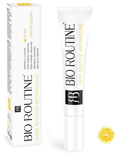 Sérum Visage Vitamine C Antitache BIO ROUTINE - Booster Illuminant et Uniformant avec Acide Salicylique - Sérum Anti Taches Visage Naturel, Antioxydant, Anti Acné et Imperfections