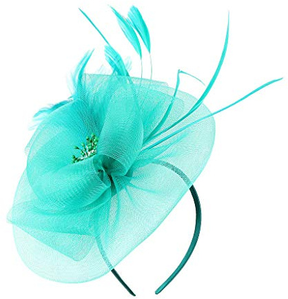 Kielsjajd Damen Fascinator Hut atmungsaktiv Braut Feder Blumen Kopfschmücke Brautschmuck Haar Clip Hut für Party Kirche Hochzeit Festival, Party Damen Tea Fascinator Stirnband Damen Fascinator Hut