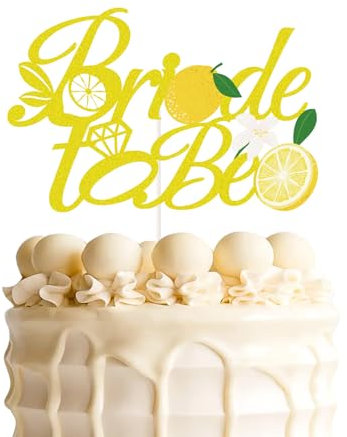 Lemon Bride to Be Cake Topper,Fruit Theme Wedding Cake Decoration,Engagement, Bachelorette Party Decoration Supplies