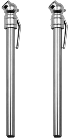 Hsthe Sea Crayon de Pression d'air Portable pour pneus de Voiture, Mini manomètre en Acier Inoxydable, Paquet de 2